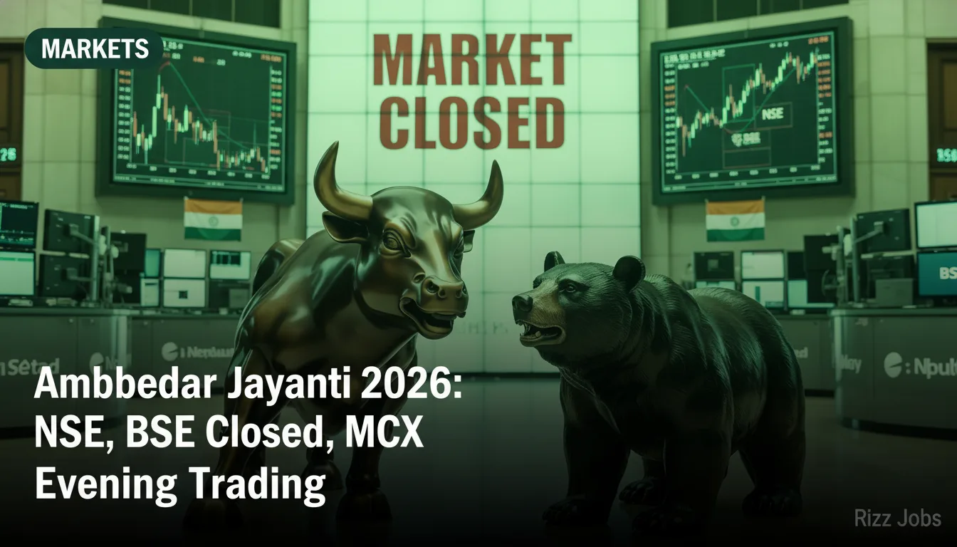 Ambedkar Jayanti 2026: NSE, BSE Closed, MCX Evening Trading — Rizz Jobs