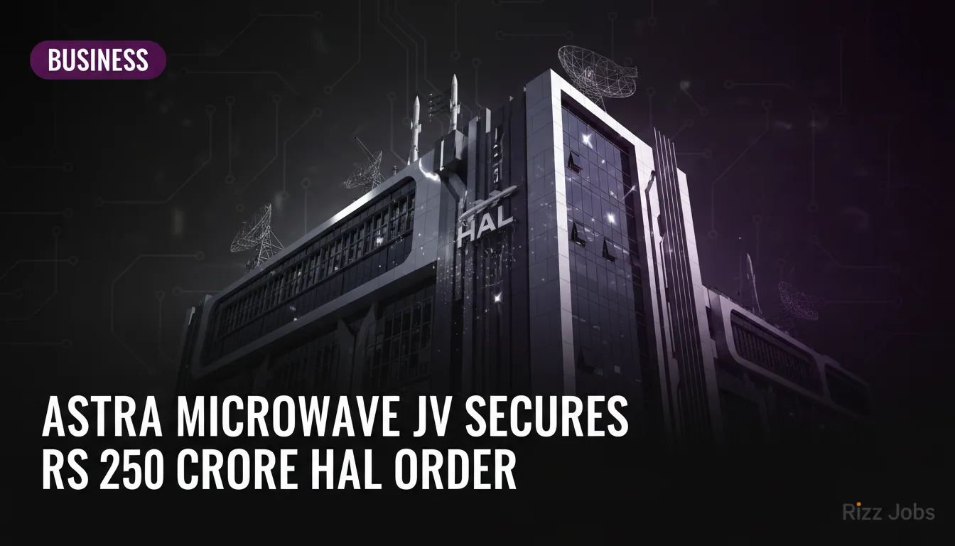 Astra Microwave JV Secures Rs 250 Crore HAL Order — Rizz Jobs
