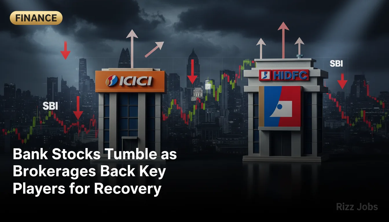 Bank Stocks Tumble as Brokerages Back Key Players for Recovery — Rizz Jobs