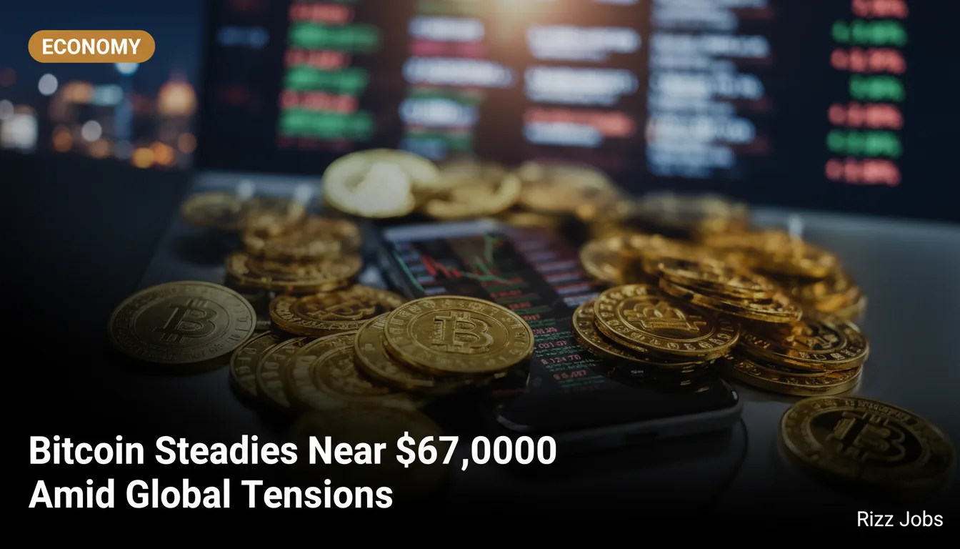 Bitcoin Steadies Near $67,000 Amid Global Tensions — Rizz Jobs