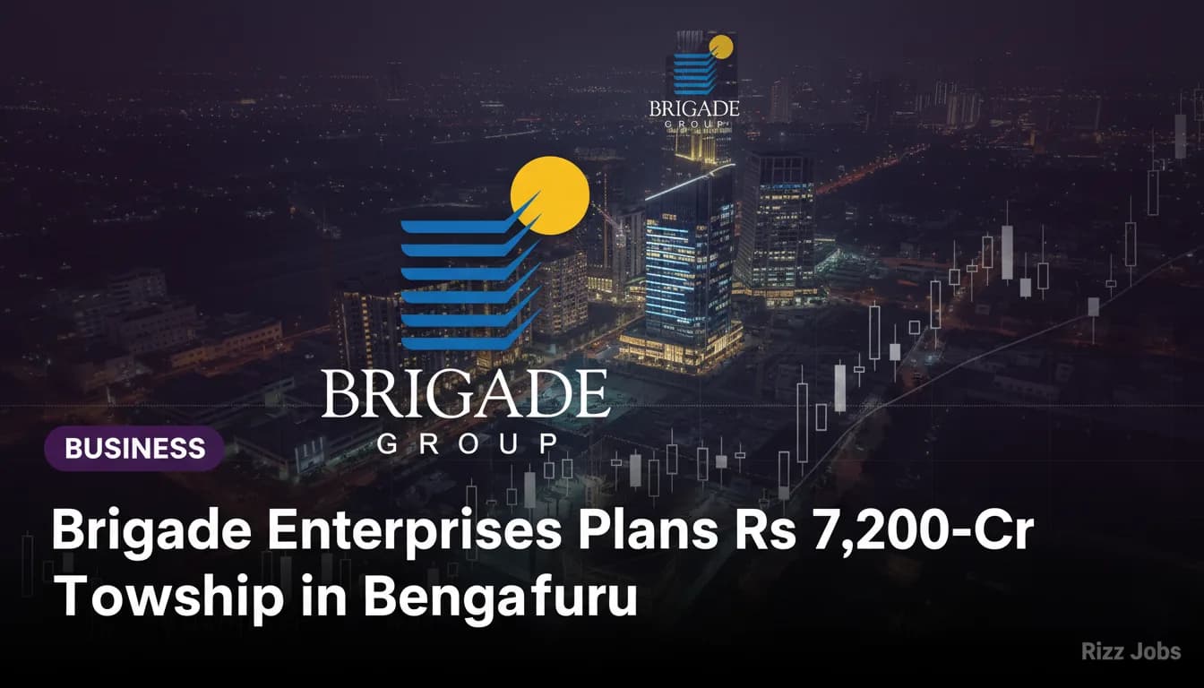 Brigade Enterprises Plans Rs 7,200-Cr Township in Bengaluru — Rizz Jobs