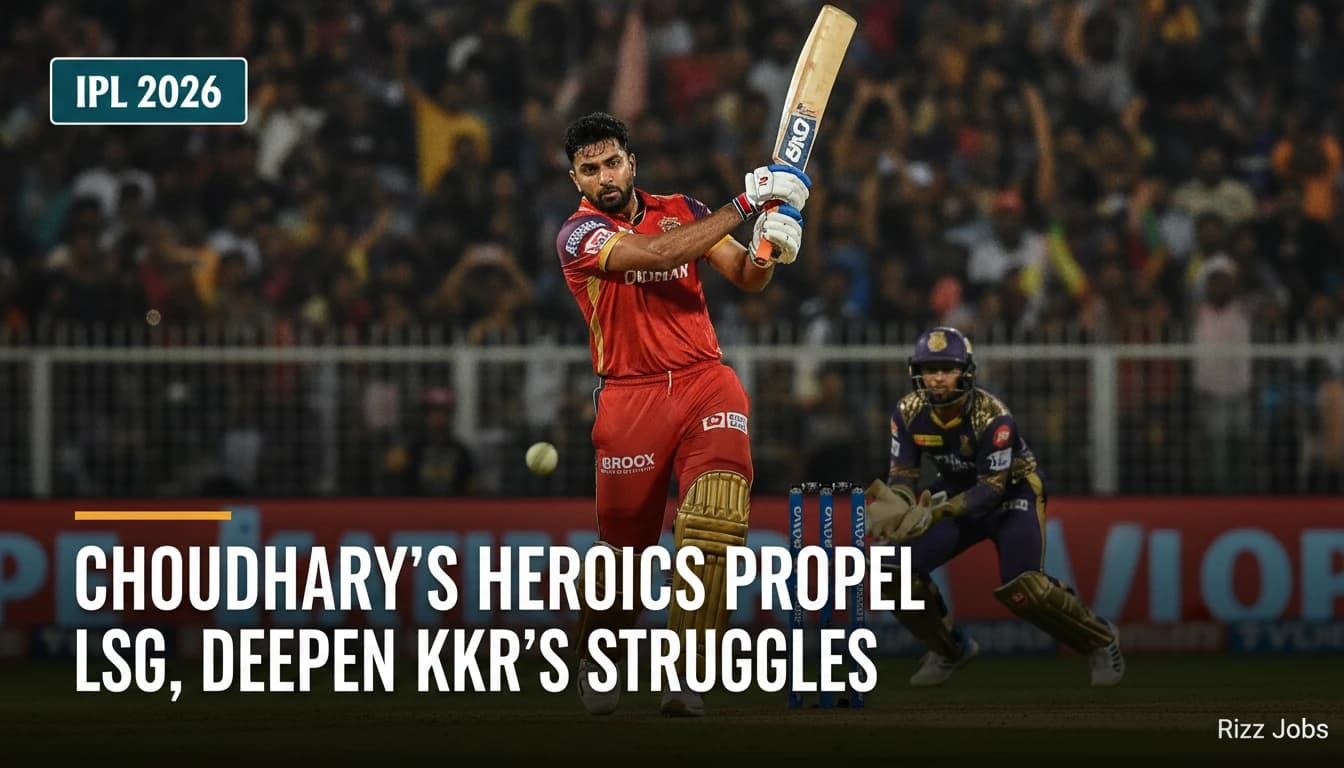Choudhary's Heroics Propel LSG, Deepen KKR's Struggles — Rizz Jobs