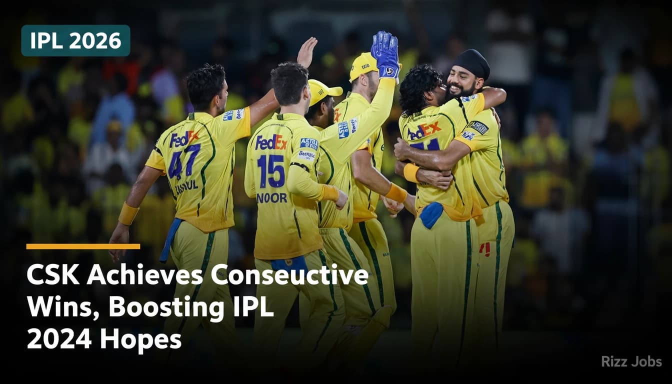 CSK Achieves Consecutive Wins, Boosting IPL 2024 Hopes — Rizz Jobs
