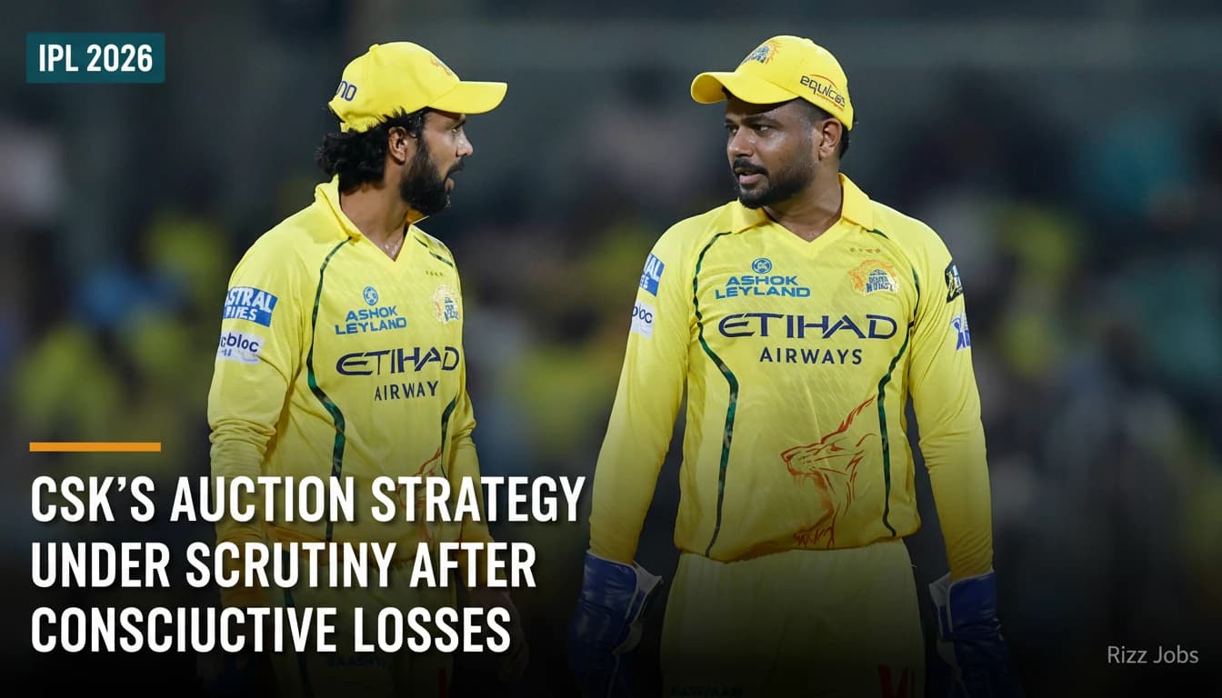 CSK's Auction Strategy Under Scrutiny After Consecutive Losses — Rizz Jobs