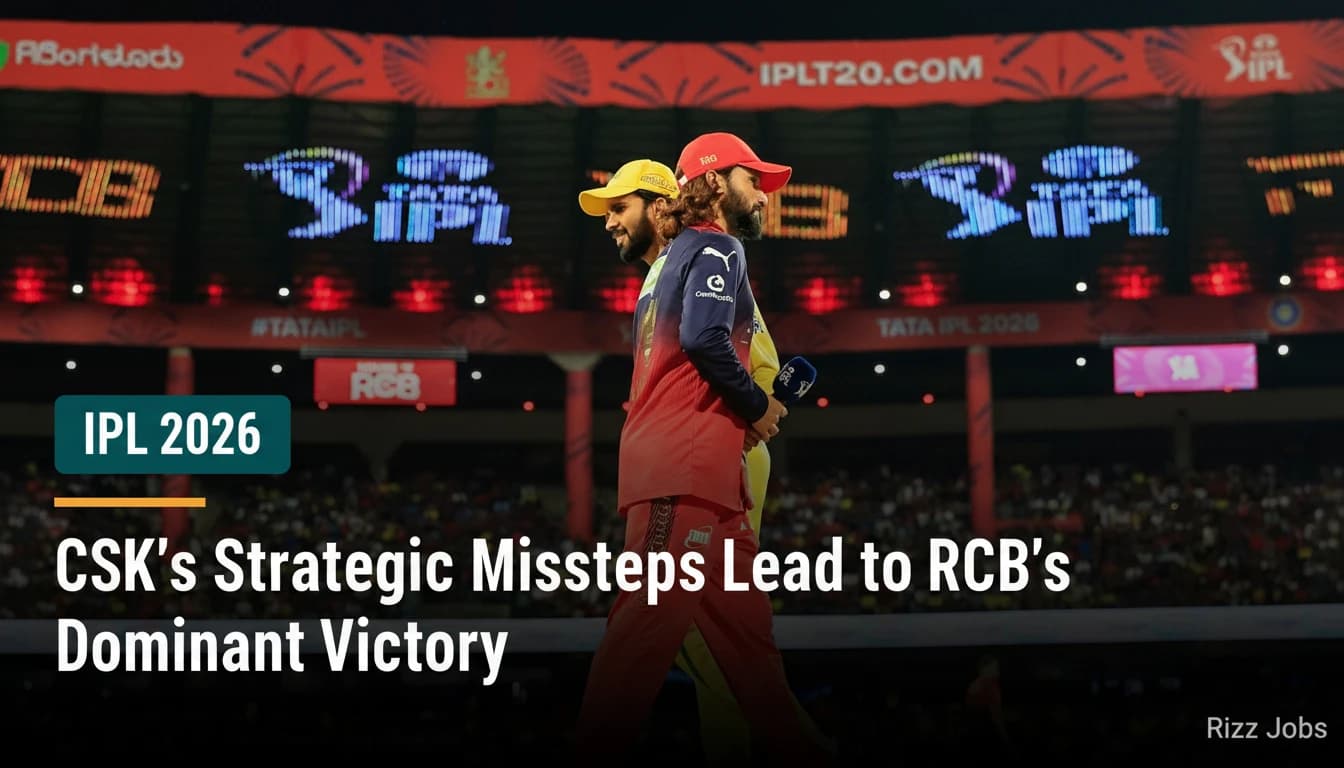 CSK's Strategic Missteps Lead to RCB's Dominant Victory — Rizz Jobs