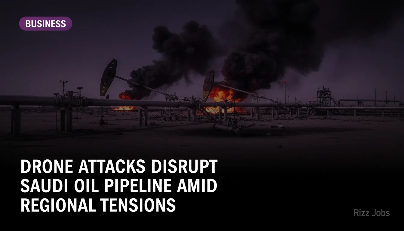 Drone Attacks Disrupt Saudi Oil Pipeline Amid Regional Tensions — Rizz Jobs
