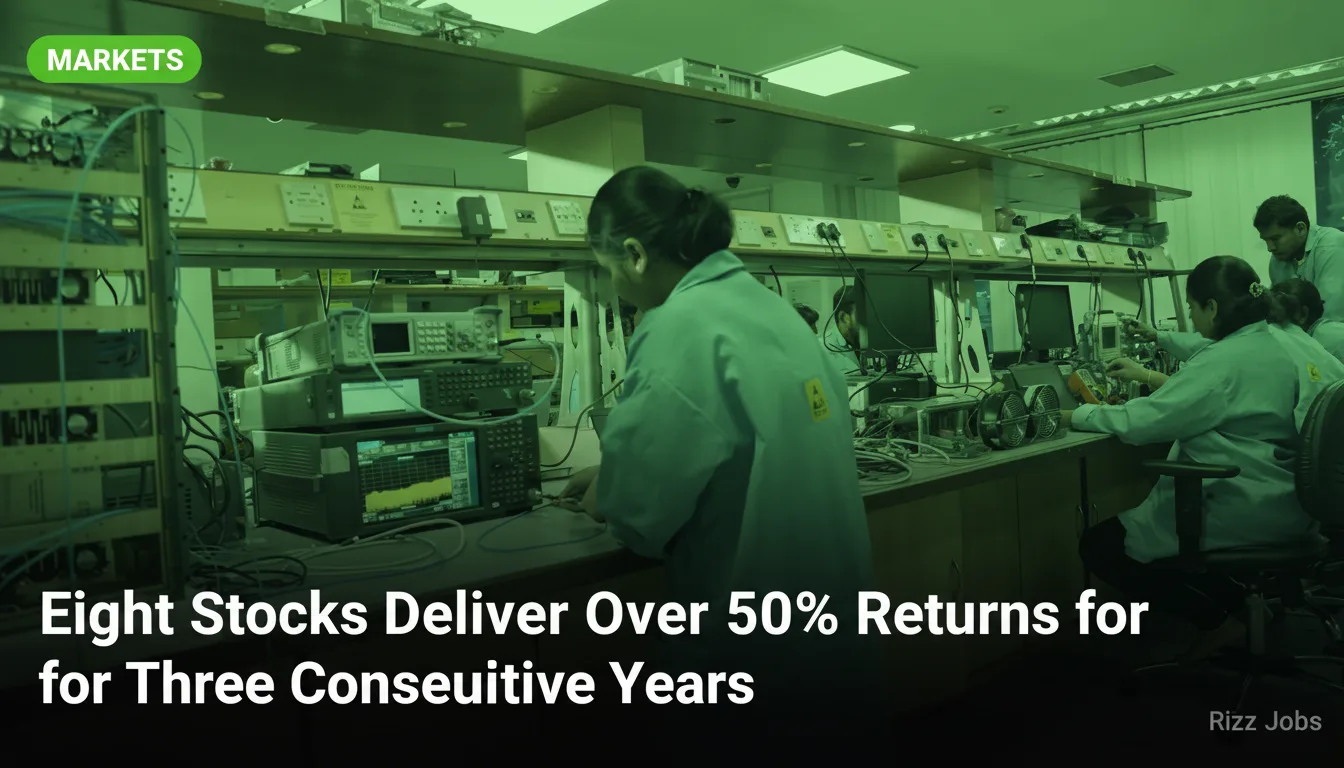 Eight Stocks Deliver Over 50% Returns for Three Consecutive Years — Rizz Jobs