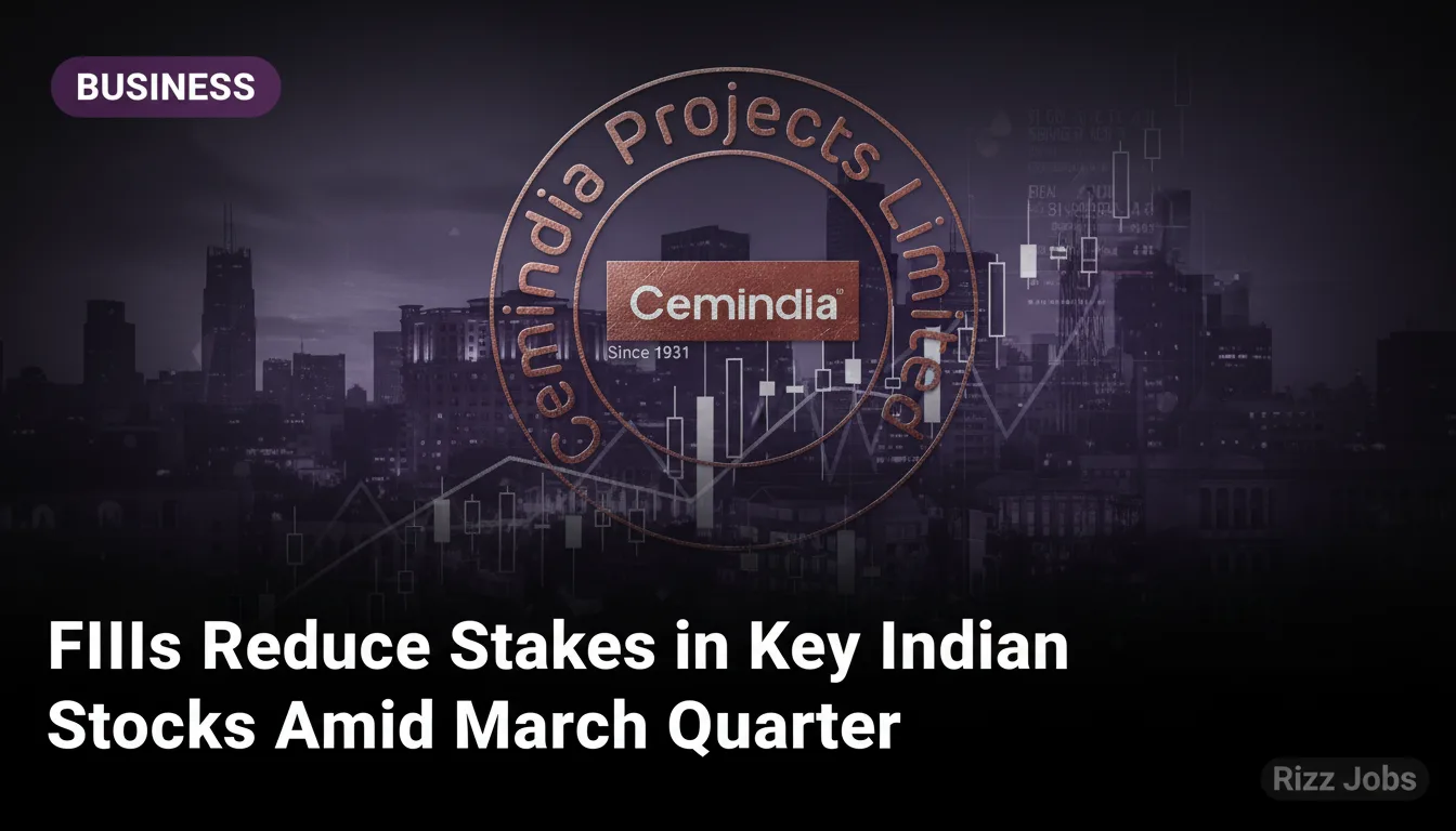 FIIs Reduce Stakes in Key Indian Stocks Amid March Quarter — Rizz Jobs