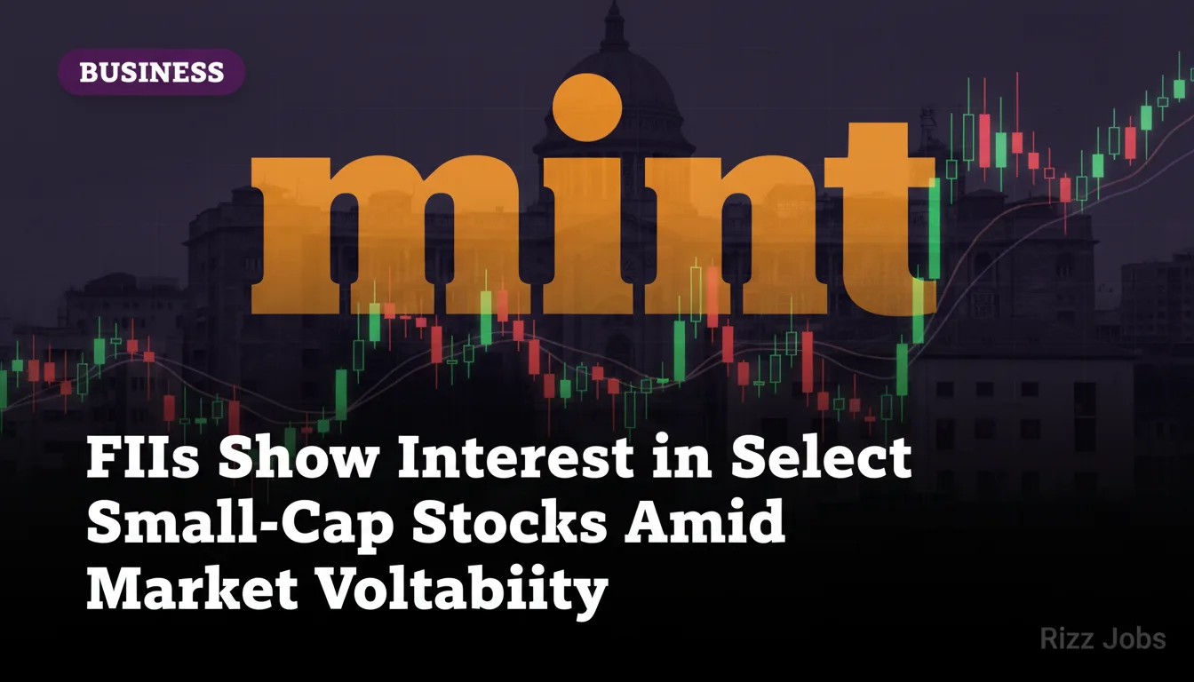FIIs Show Interest in Select Small-Cap Stocks Amid Market Volatility — Rizz Jobs