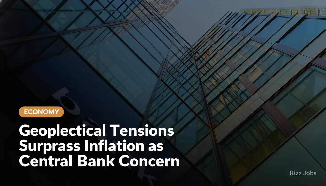 Geopolitical Tensions Surpass Inflation as Central Bank Concern — Rizz Jobs