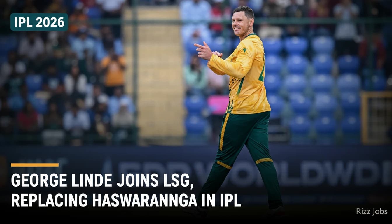 George Linde Joins LSG, Replacing Hasaranga in IPL — Rizz Jobs