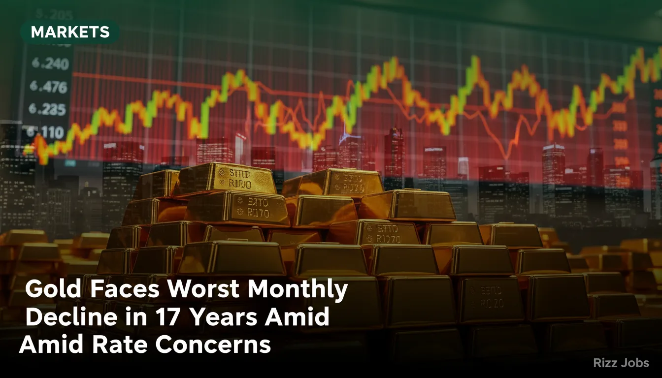 Gold Faces Worst Monthly Decline in 17 Years Amid Rate Concerns — Rizz Jobs