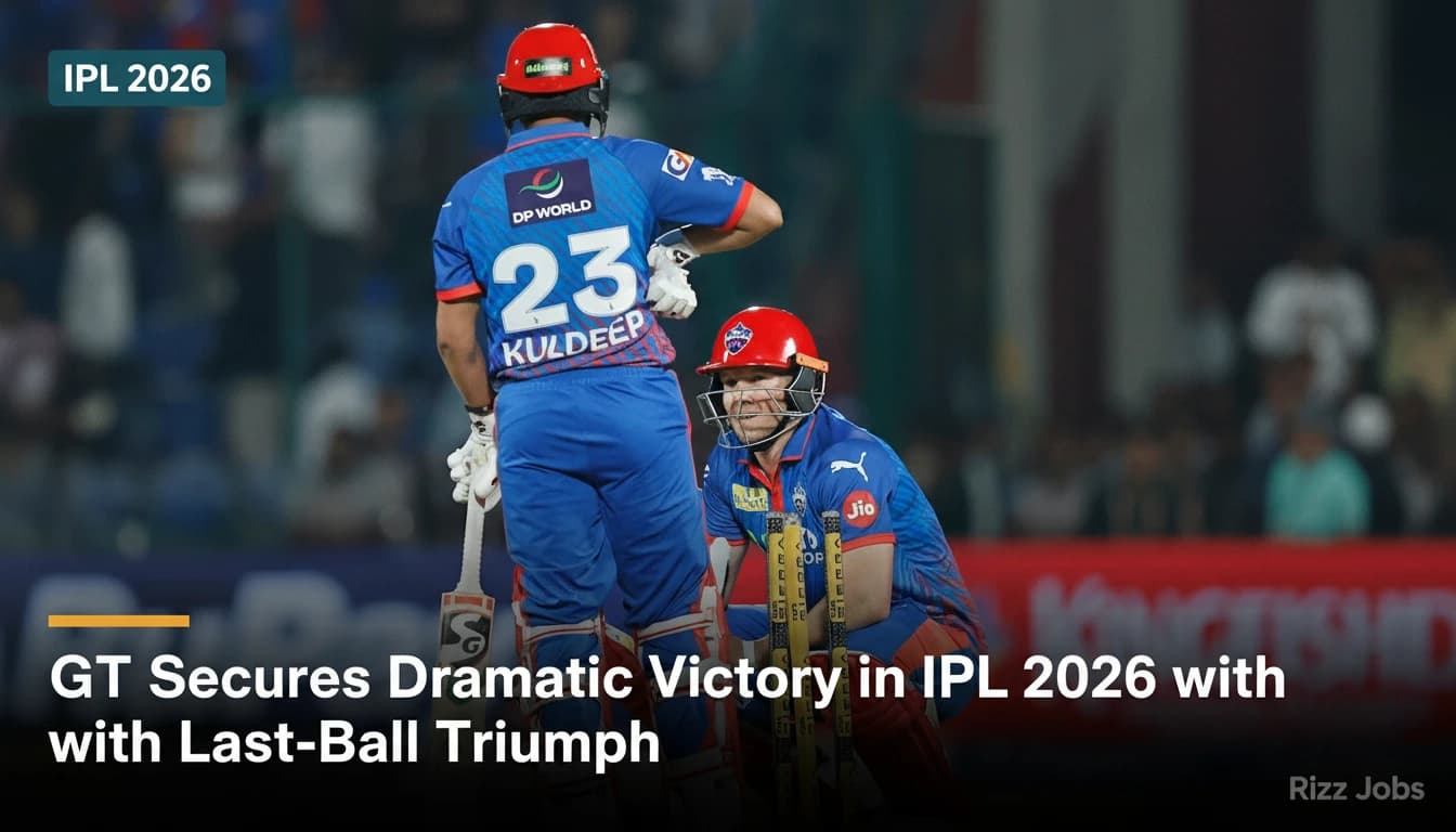 GT Secures Dramatic Victory in IPL 2026 with Last-Ball Triumph — Rizz Jobs