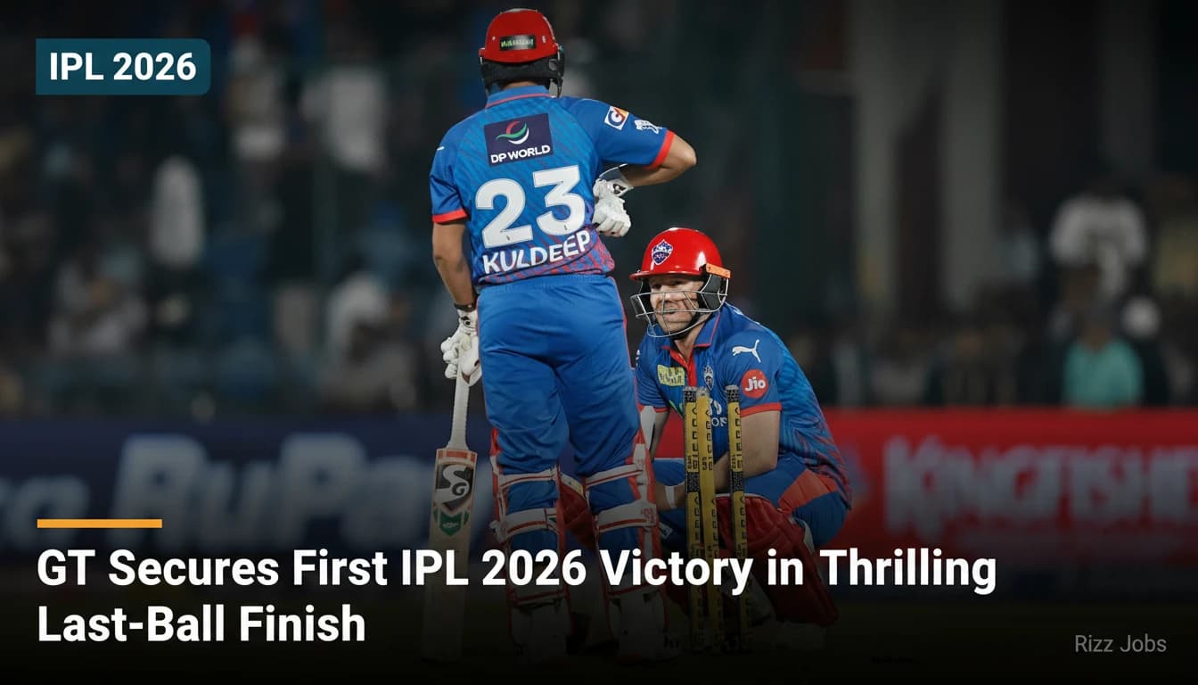 GT Secures First IPL 2026 Victory in Thrilling Last-Ball Finish — Rizz Jobs