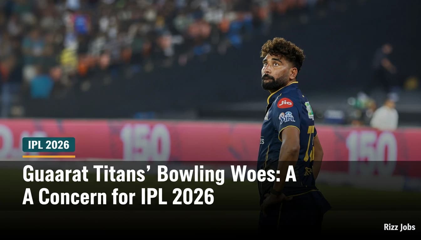 Gujarat Titans' Bowling Woes: A Concern for IPL 2026 — Rizz Jobs