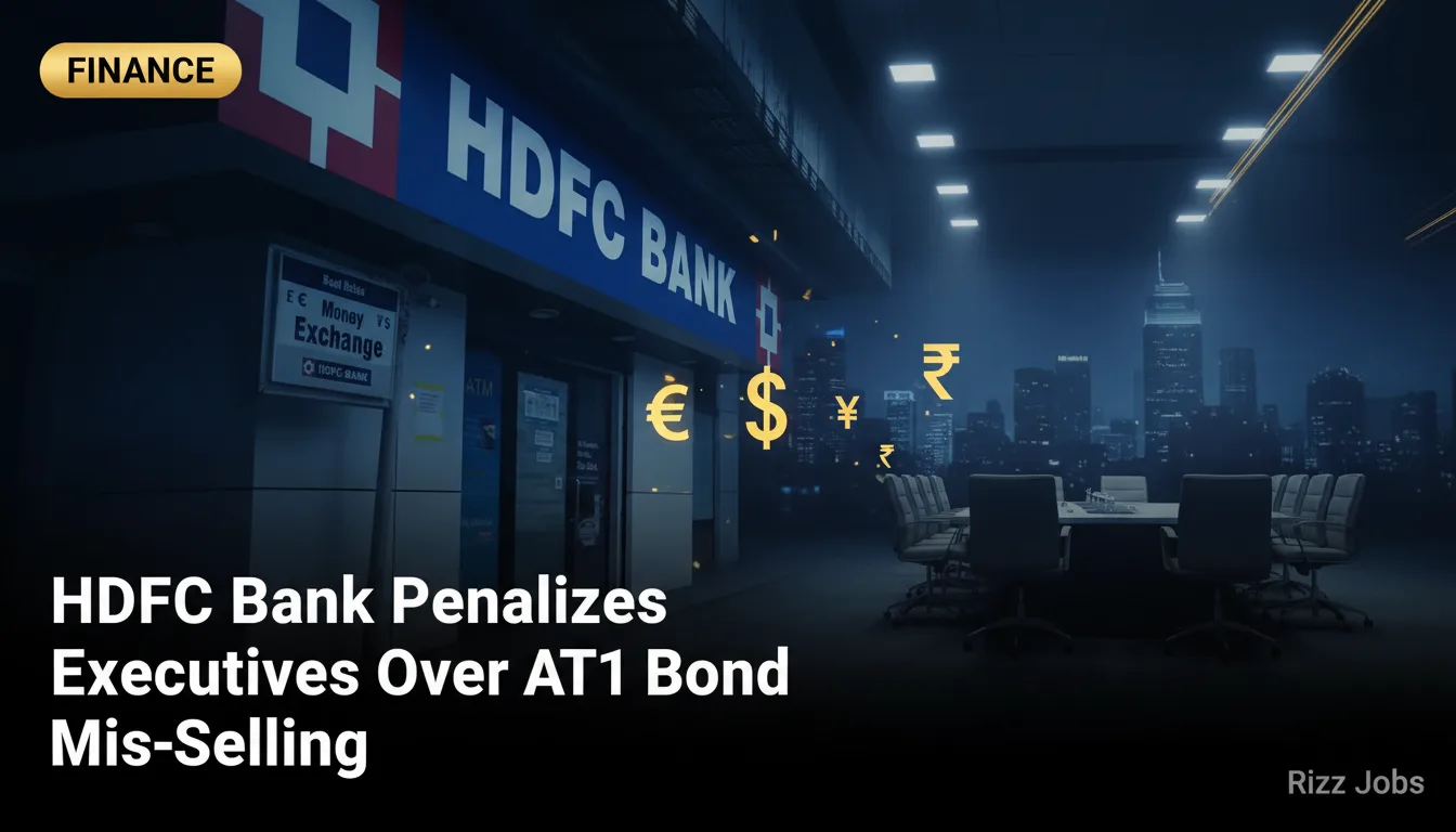 HDFC Bank Penalizes Executives Over AT1 Bond Mis-Selling — Rizz Jobs