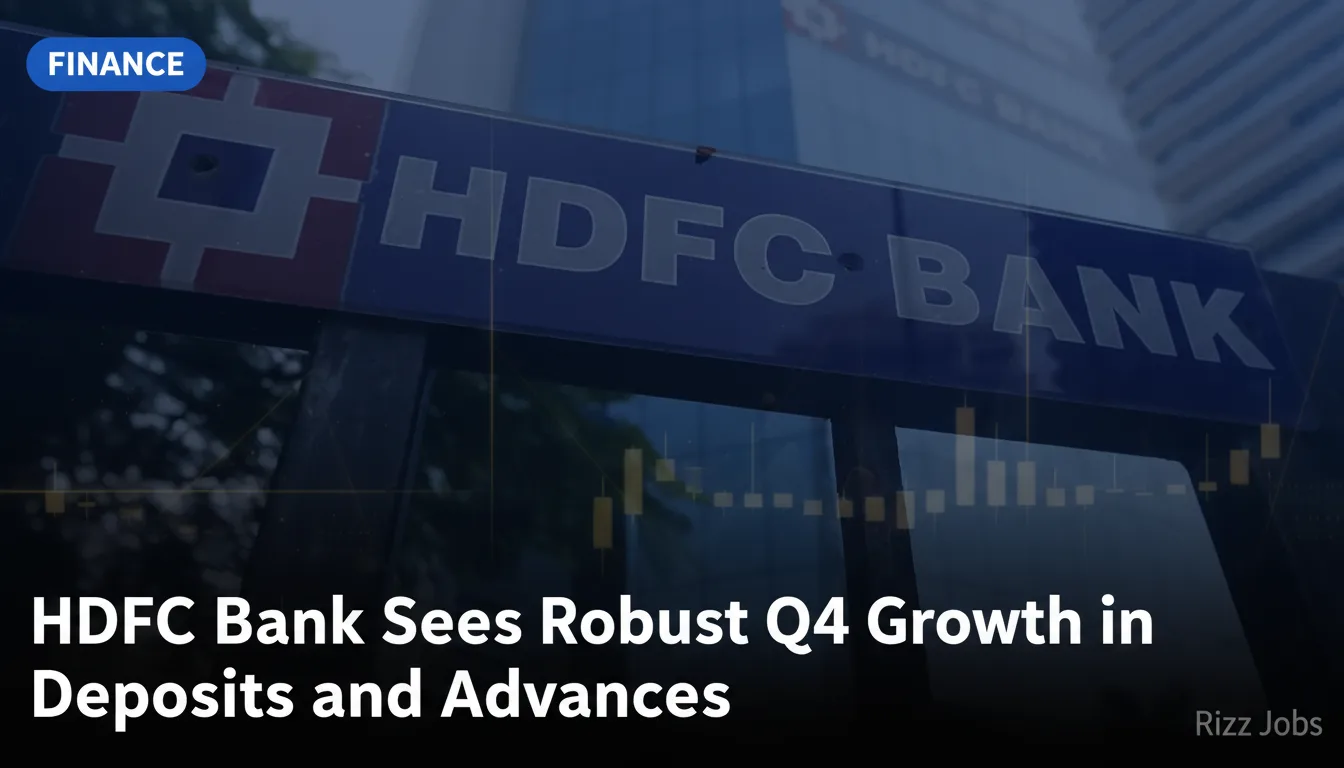 HDFC Bank Sees Robust Q4 Growth in Deposits and Advances — Rizz Jobs