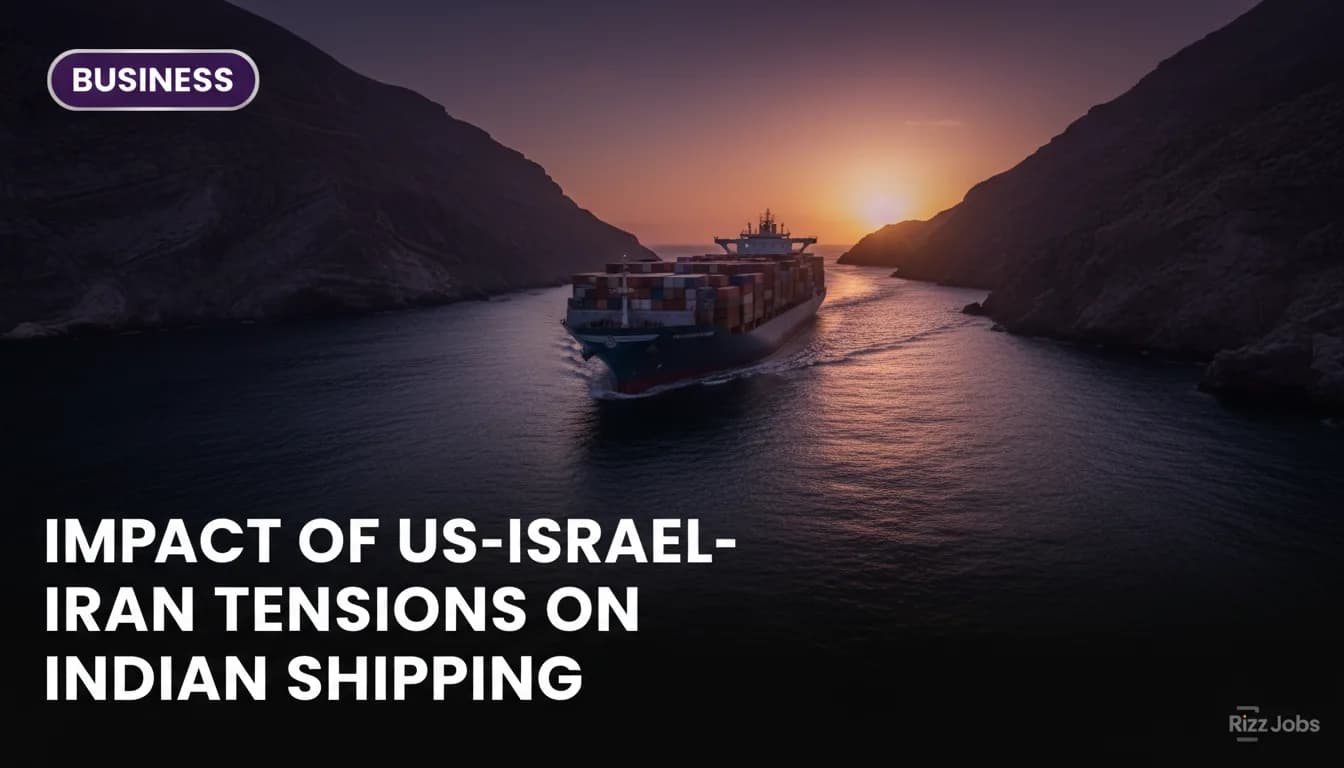 Impact of US-Israel-Iran Tensions on Indian Shipping — Rizz Jobs