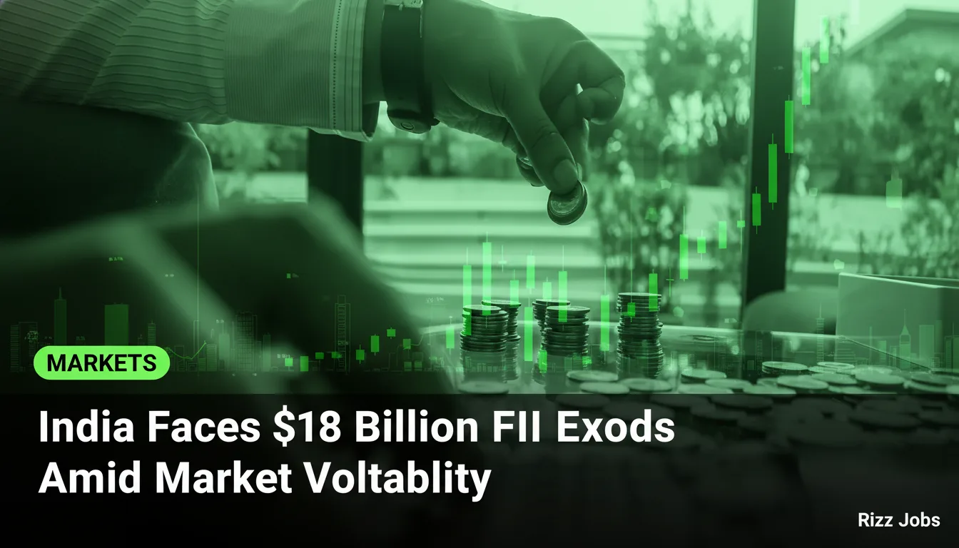 India Faces $18 Billion FII Exodus Amid Market Volatility — Rizz Jobs