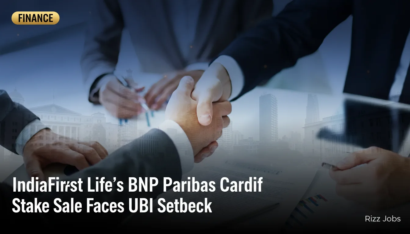 IndiaFirst Life's BNP Paribas Cardif Stake Sale Faces UBI Setback — Rizz Jobs