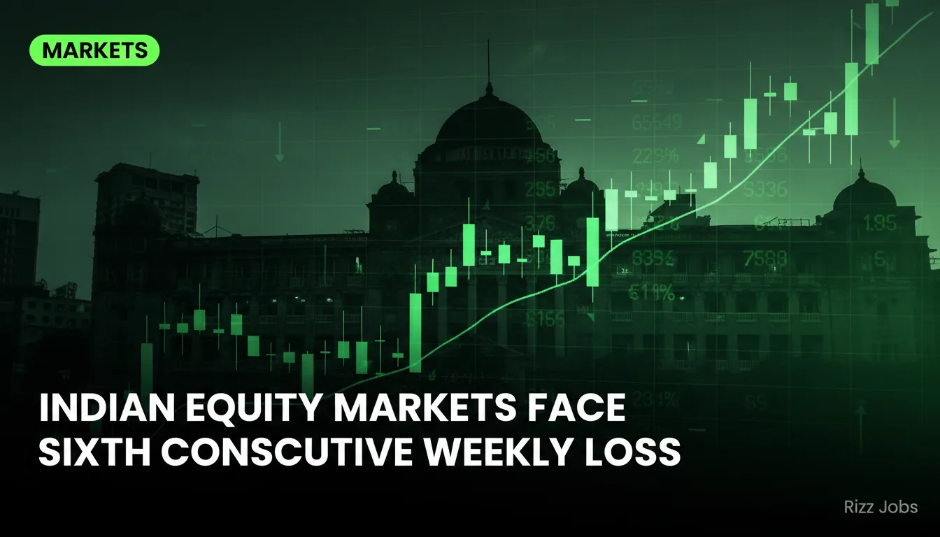 Indian Equity Markets Face Sixth Consecutive Weekly Loss — Rizz Jobs