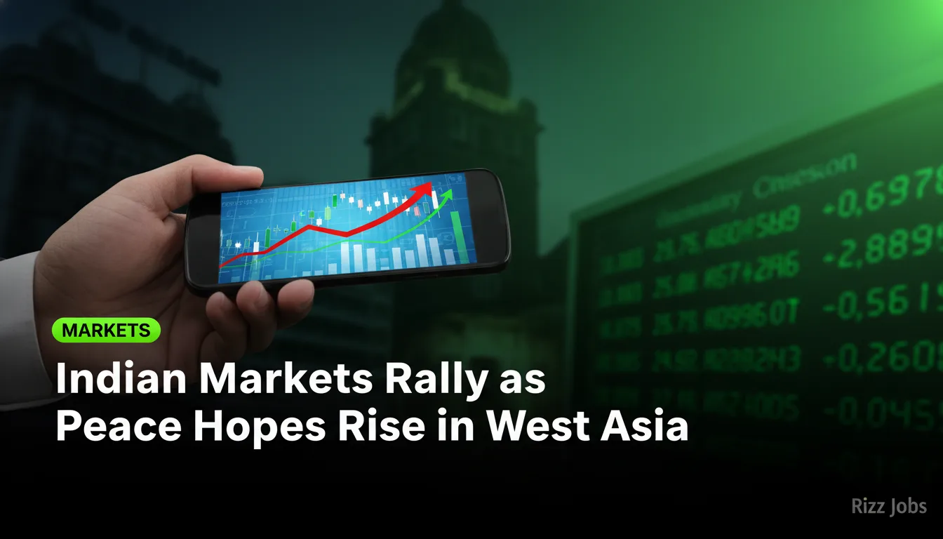 Indian Markets Rally as Peace Hopes Rise in West Asia — Rizz Jobs