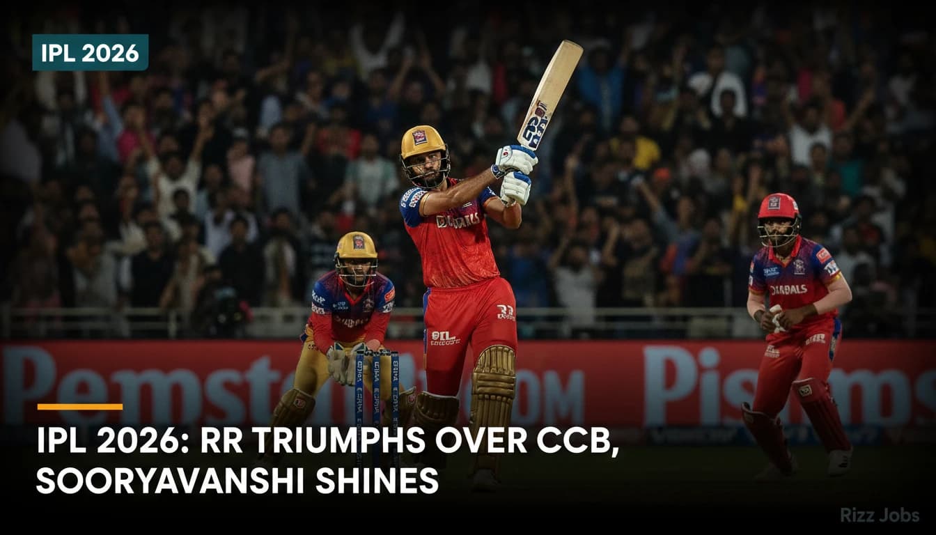 IPL 2026: RR Triumphs Over RCB, Sooryavanshi Shines — Rizz Jobs