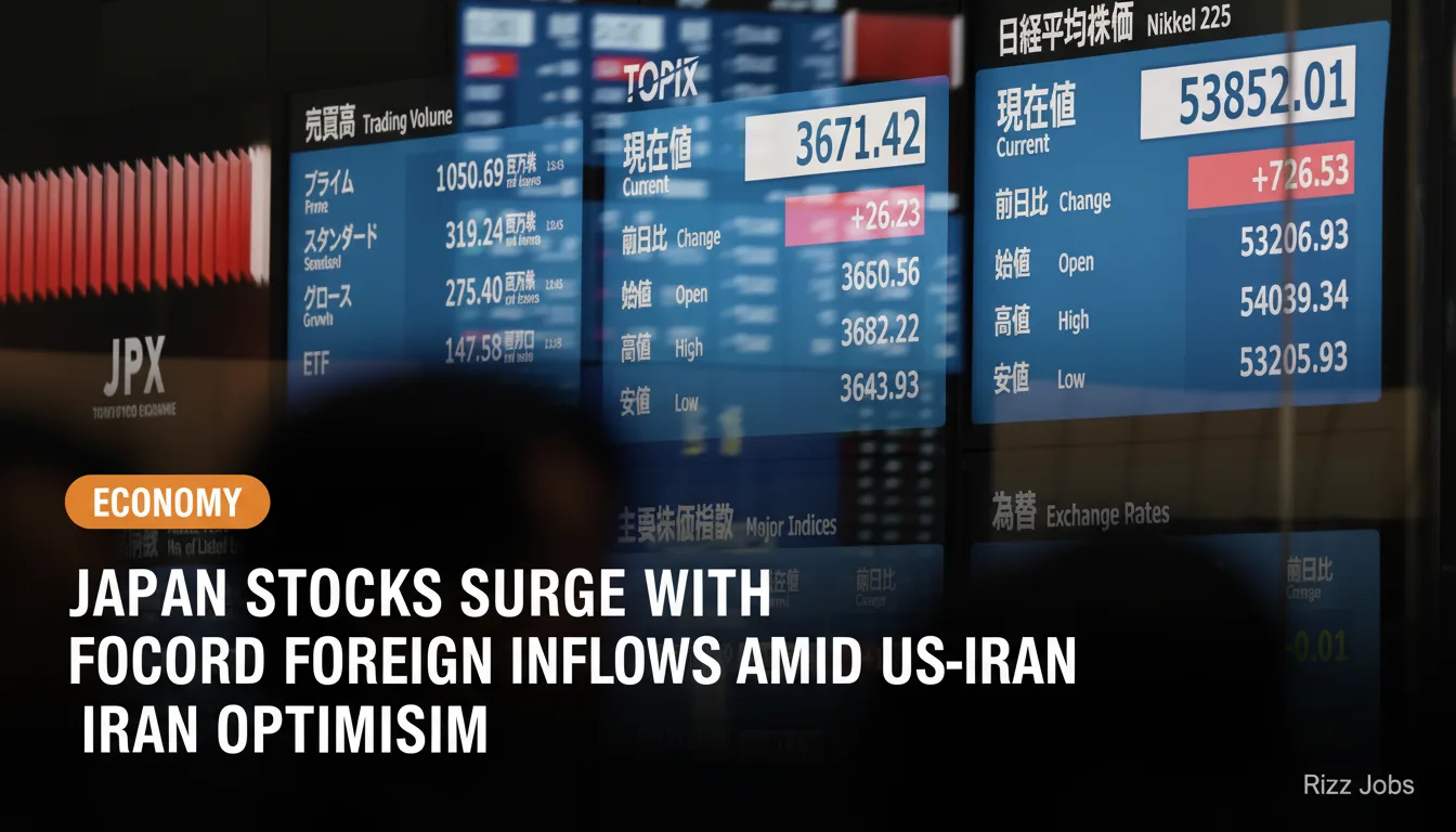 Japan Stocks Surge with Record Foreign Inflows Amid US-Iran Optimism — Rizz Jobs