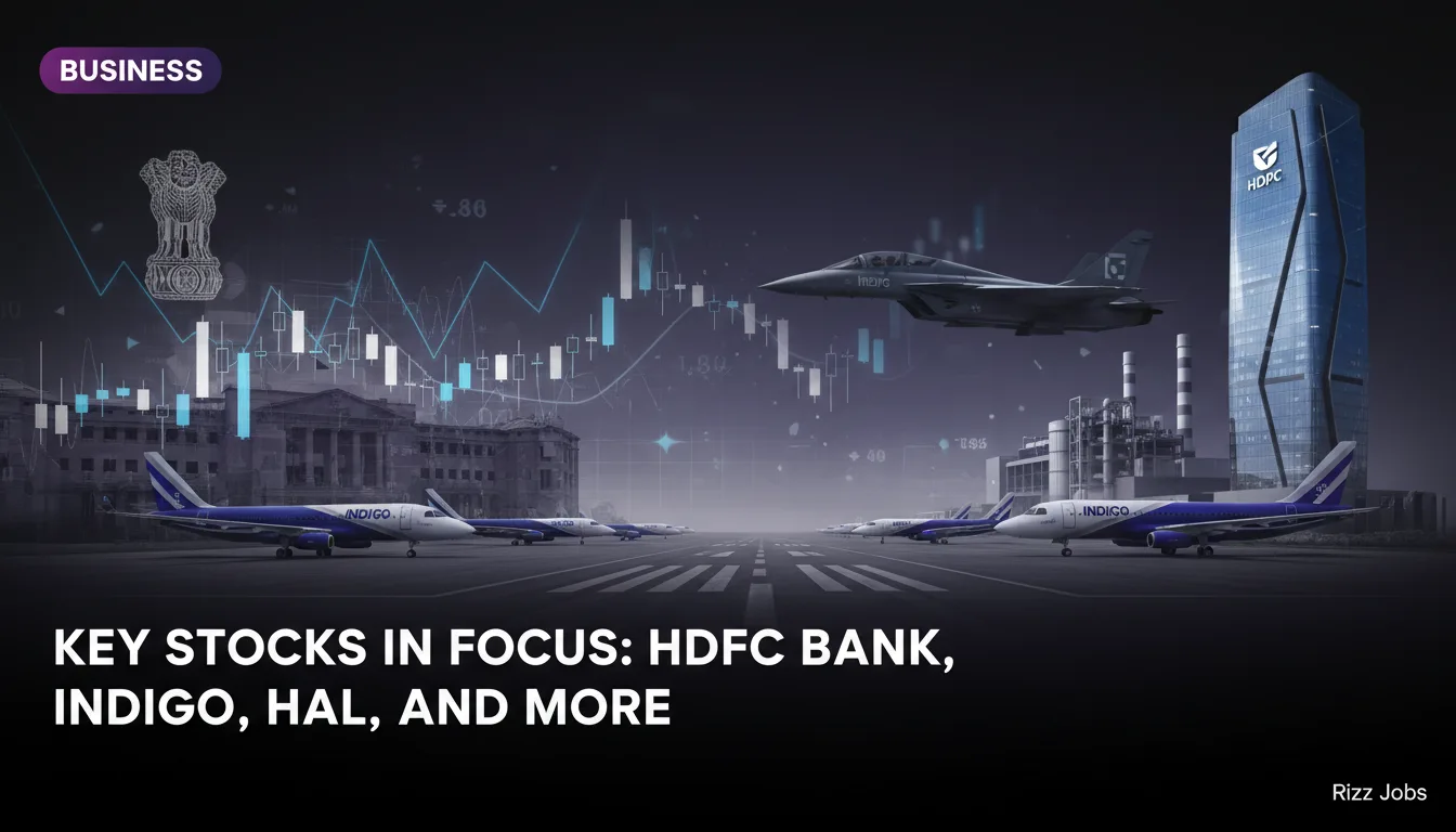 Key Stocks in Focus: HDFC Bank, IndiGo, HAL, and More — Rizz Jobs