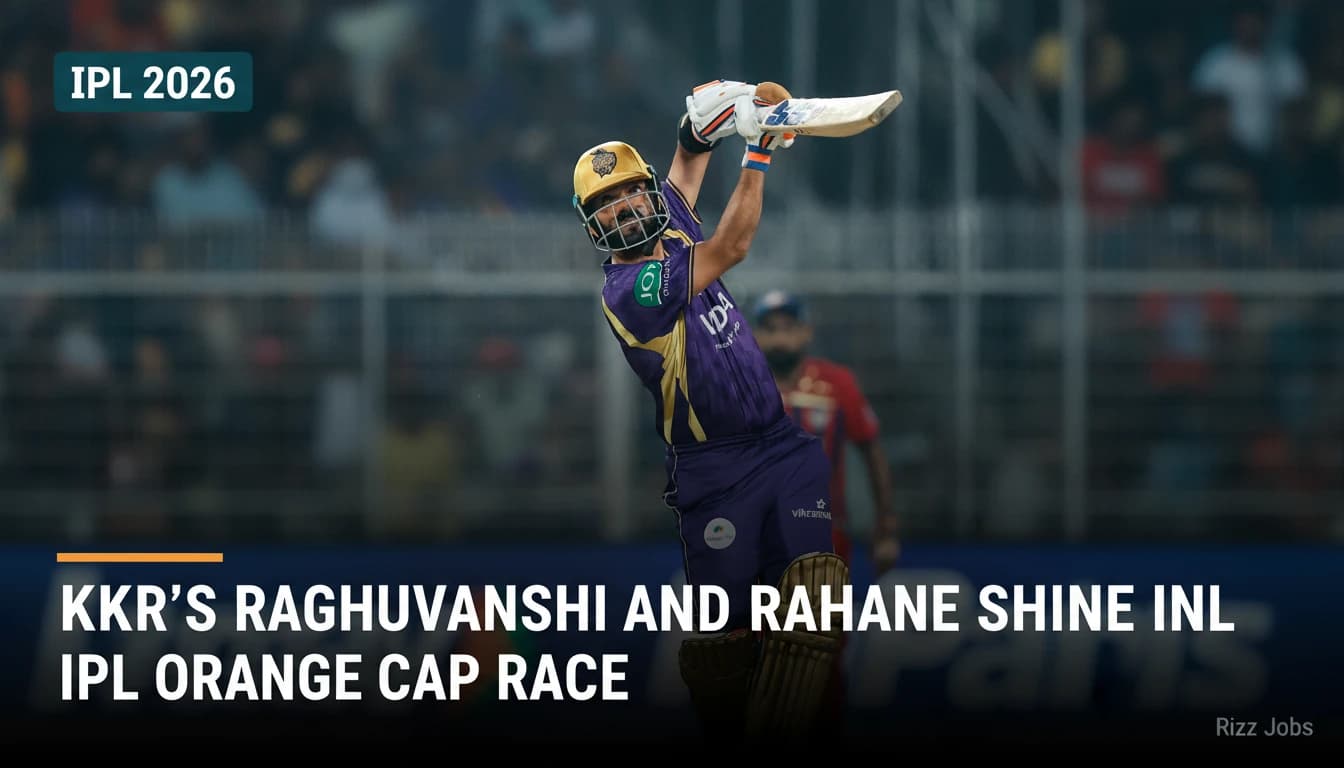KKR's Raghuvanshi and Rahane Shine in IPL Orange Cap Race — Rizz Jobs