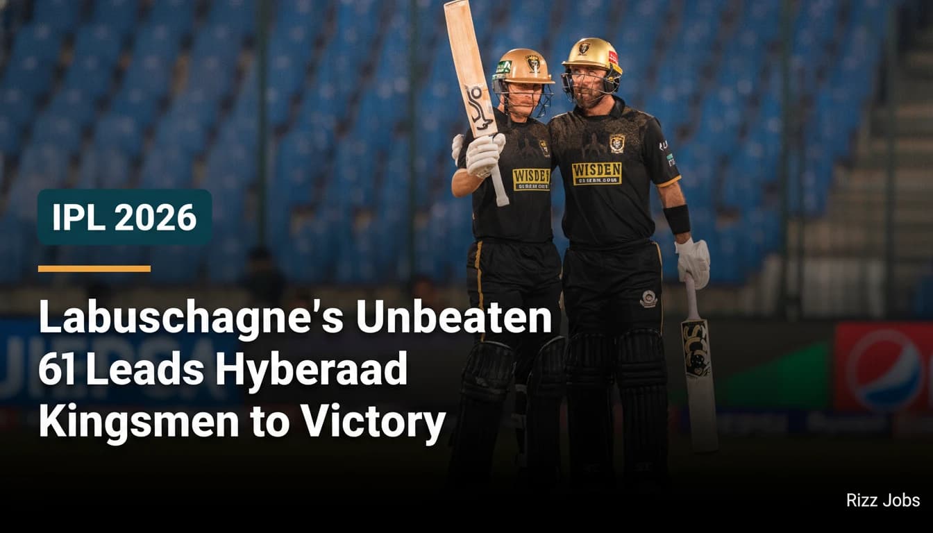 Labuschagne's Unbeaten 61 Leads Hyderabad Kingsmen to Victory — Rizz Jobs