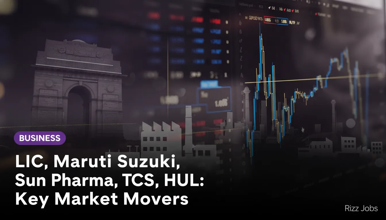 LIC, Maruti Suzuki, Sun Pharma, TCS, HUL: Key Market Movers — Rizz Jobs