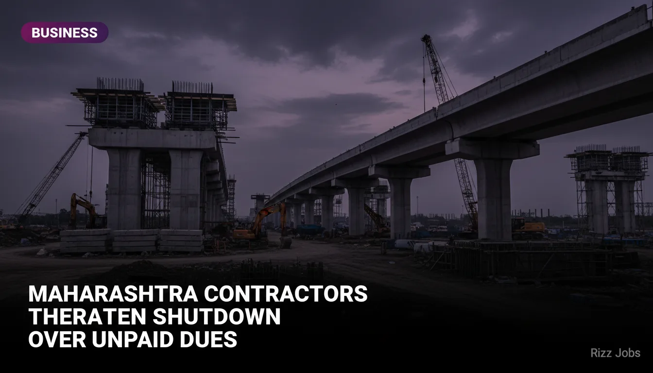 Maharashtra Contractors Threaten Shutdown Over Unpaid Dues — Rizz Jobs