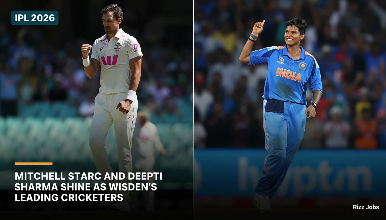 Mitchell Starc and Deepti Sharma Shine as Wisden's Leading Cricketers — Rizz Jobs
