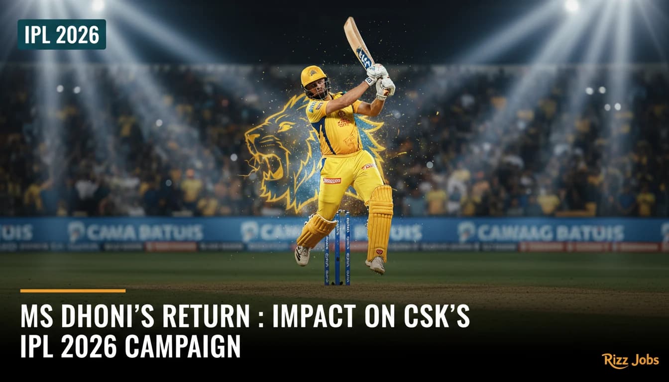 MS Dhoni's Return: Impact on CSK's IPL 2026 Campaign — Rizz Jobs