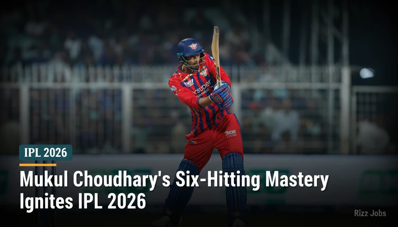 Mukul Choudhary's Six-Hitting Mastery Ignites IPL 2026 — Rizz Jobs