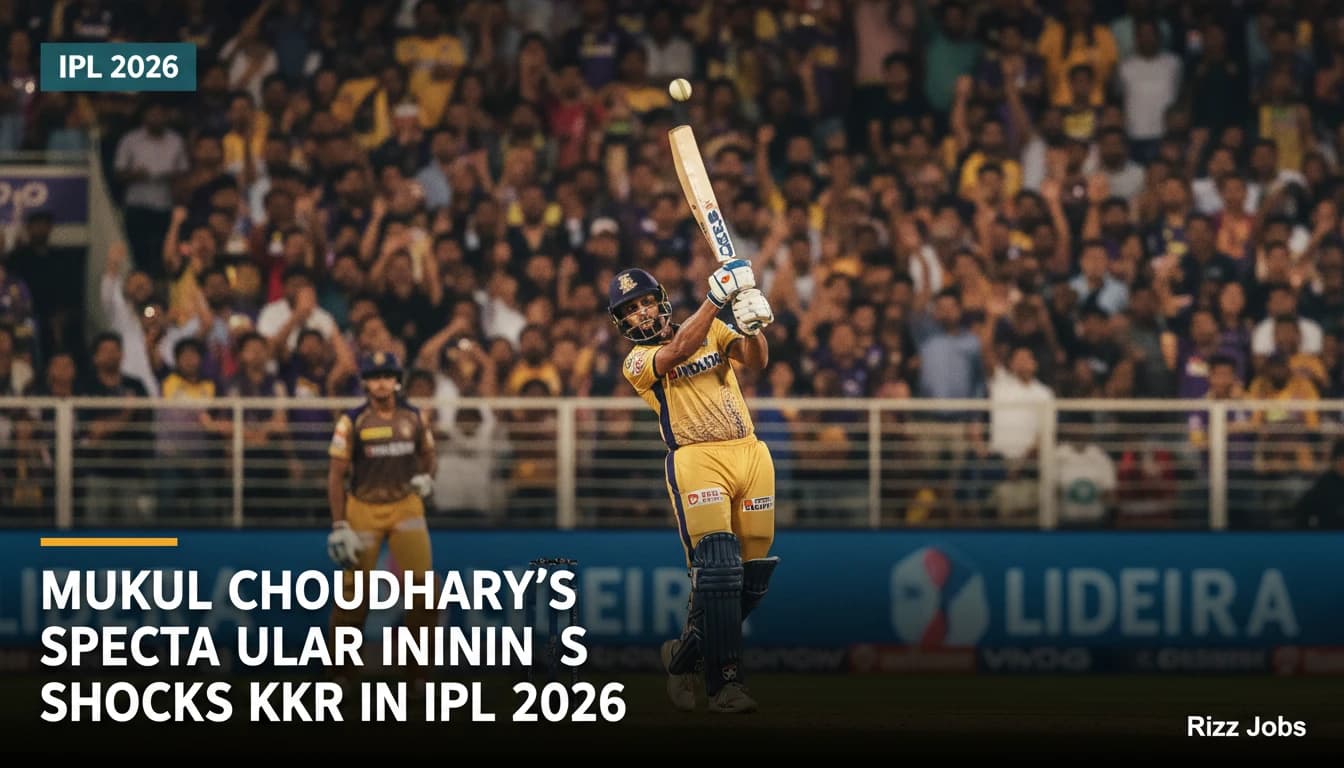 Mukul Choudhary's Spectacular Innings Shocks KKR in IPL 2026 — Rizz Jobs