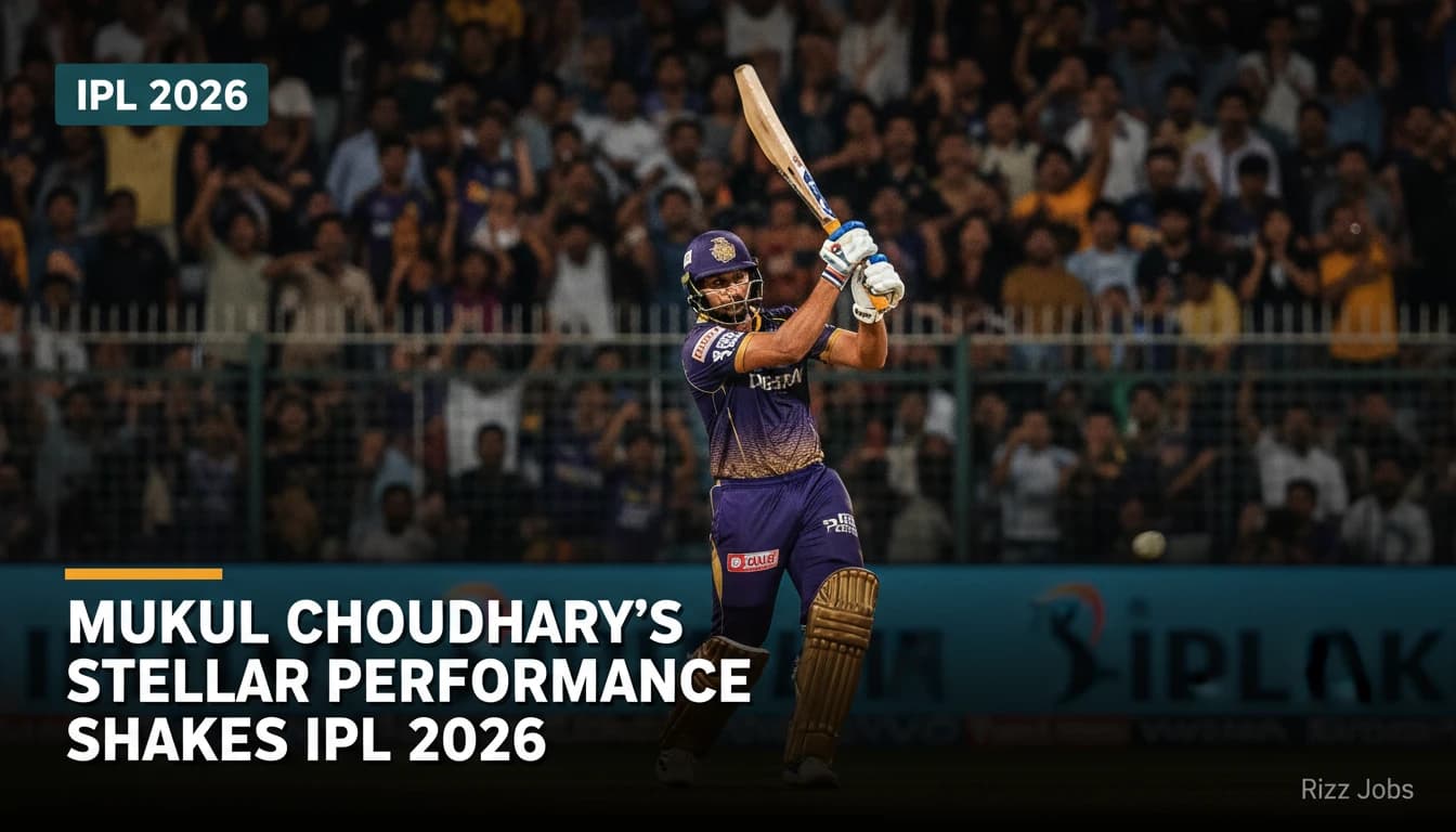 Mukul Choudhary's Stellar Performance Shakes IPL 2026 — Rizz Jobs