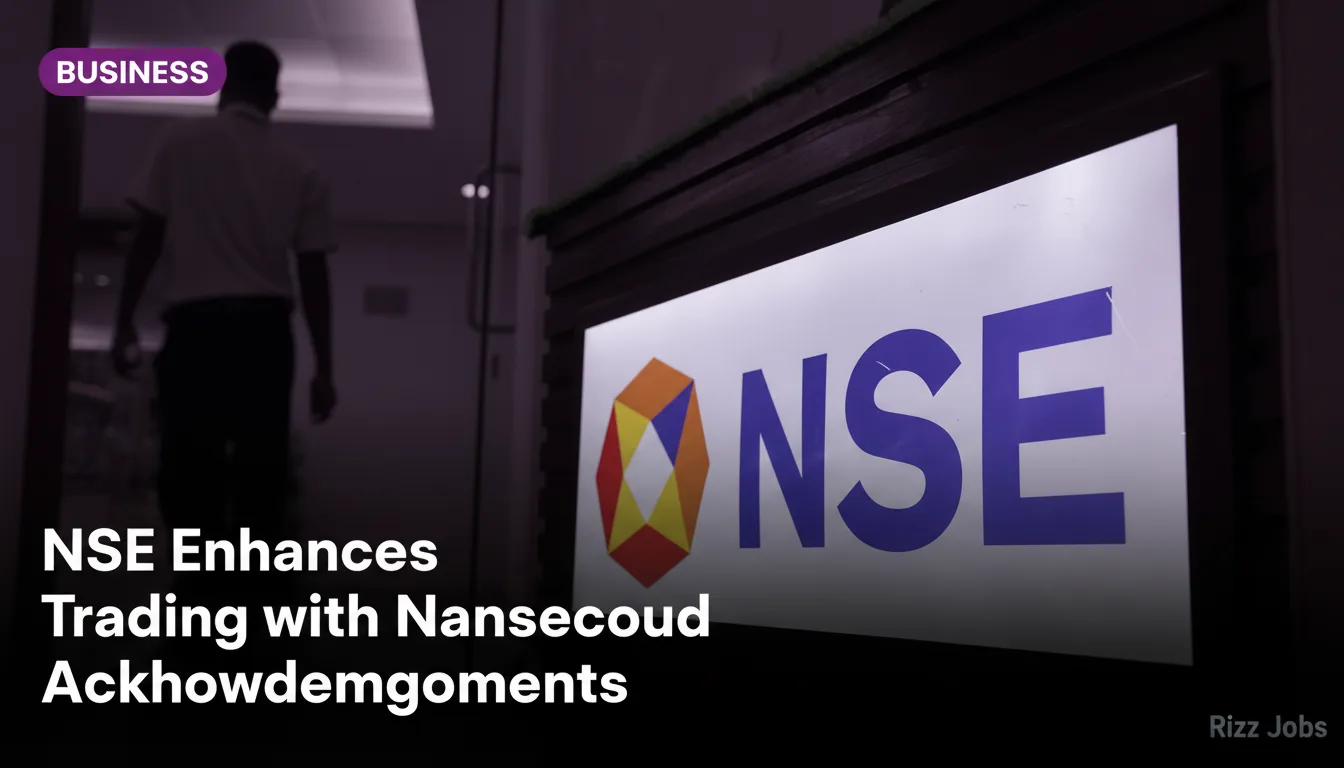 NSE Enhances Trading with Nanosecond Acknowledgements — Rizz Jobs
