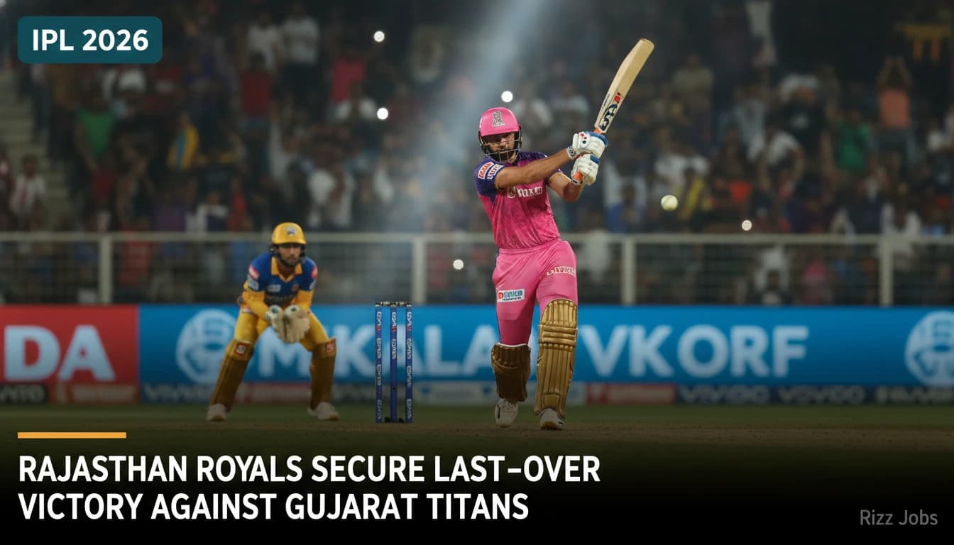 Rajasthan Royals Secure Last-Over Victory Against Gujarat Titans — Rizz Jobs