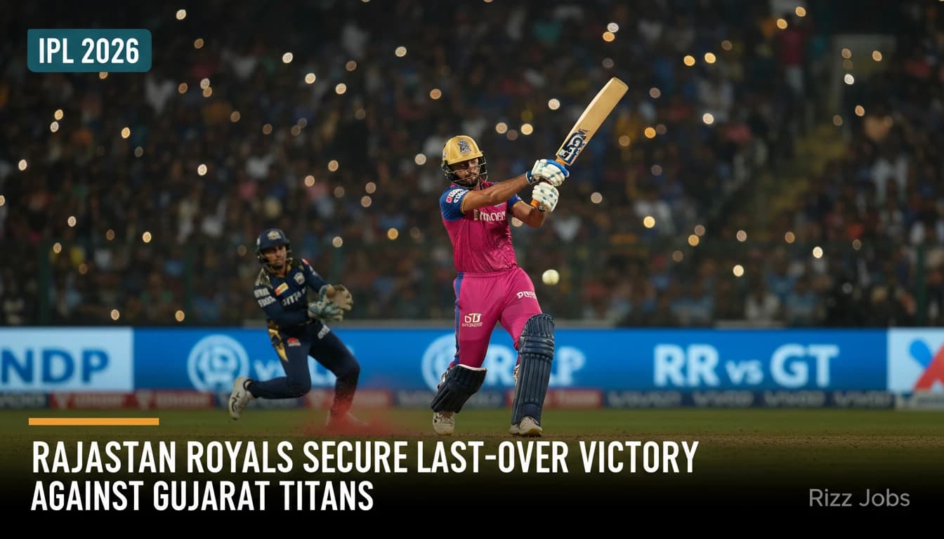 Rajasthan Royals Secure Last-Over Victory Against Gujarat Titans — Rizz Jobs