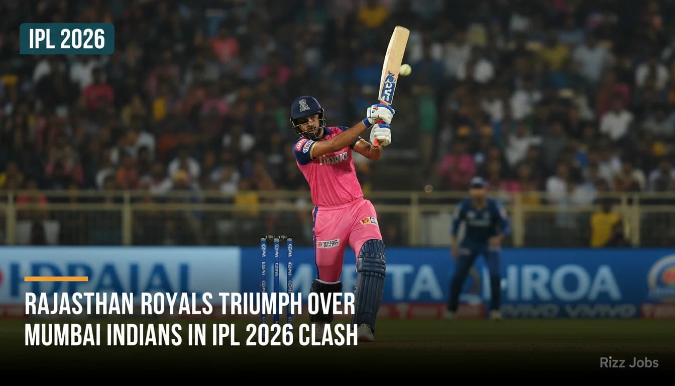 Rajasthan Royals Triumph Over Mumbai Indians in IPL 2026 Clash — Rizz Jobs