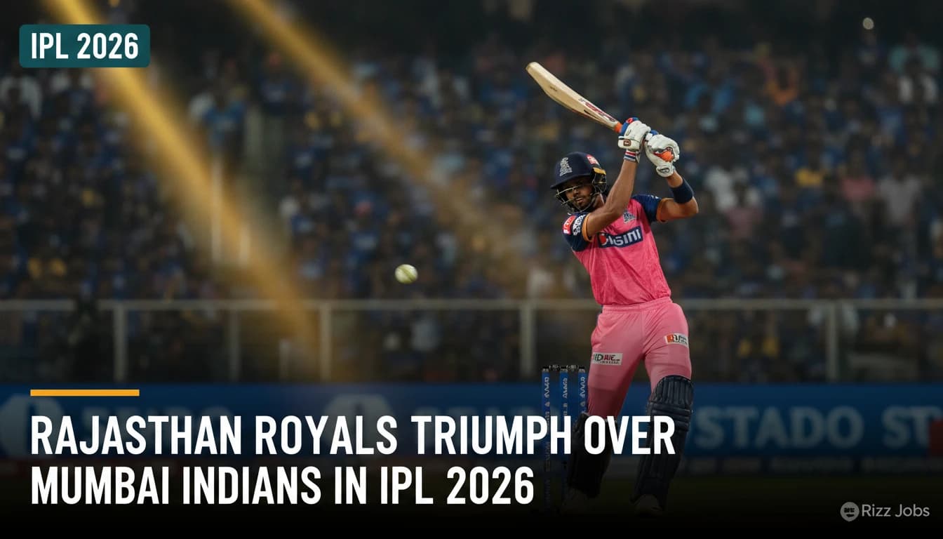 Rajasthan Royals Triumph Over Mumbai Indians in IPL 2026 — Rizz Jobs