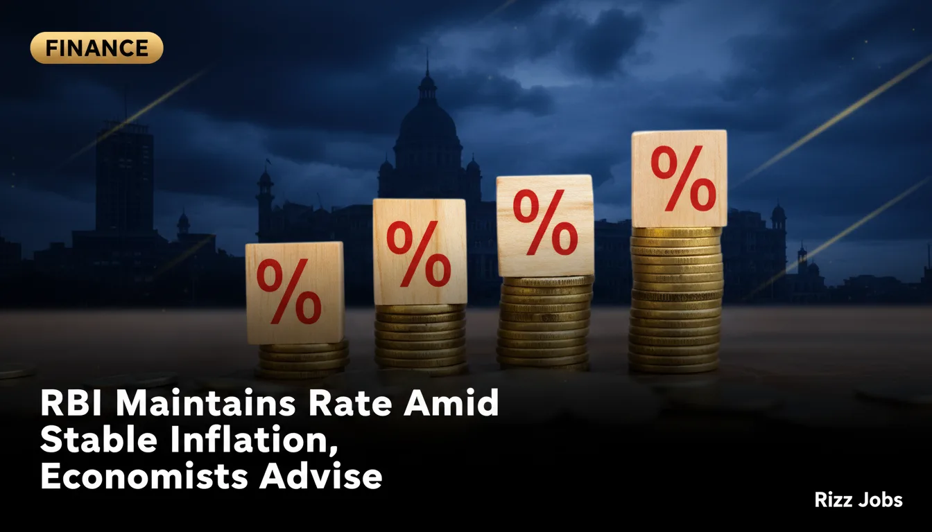 RBI Maintains Rate Amid Stable Inflation, Economists Advise — Rizz Jobs
