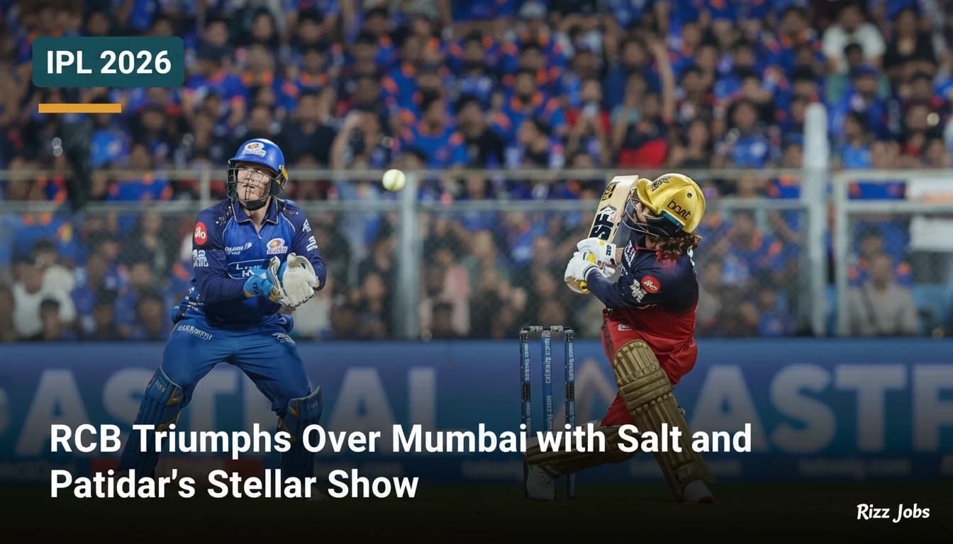 RCB Triumphs Over Mumbai with Salt and Patidar's Stellar Show — Rizz Jobs
