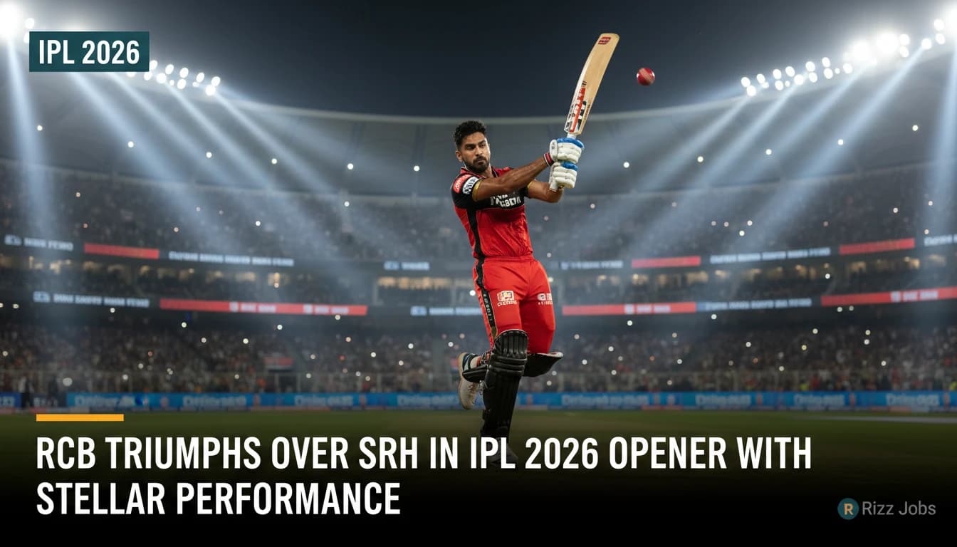 RCB Triumphs Over SRH in IPL 2026 Opener with Stellar Performance — Rizz Jobs