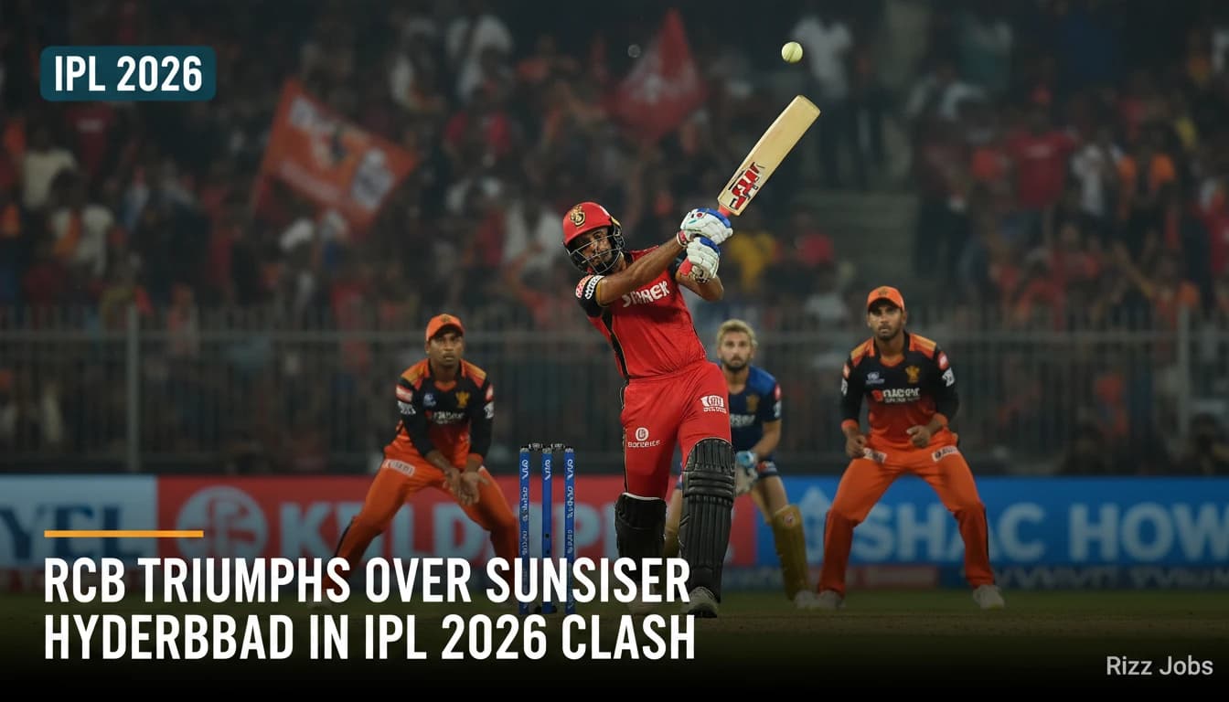 RCB Triumphs Over Sunrisers Hyderabad in IPL 2026 Clash — Rizz Jobs