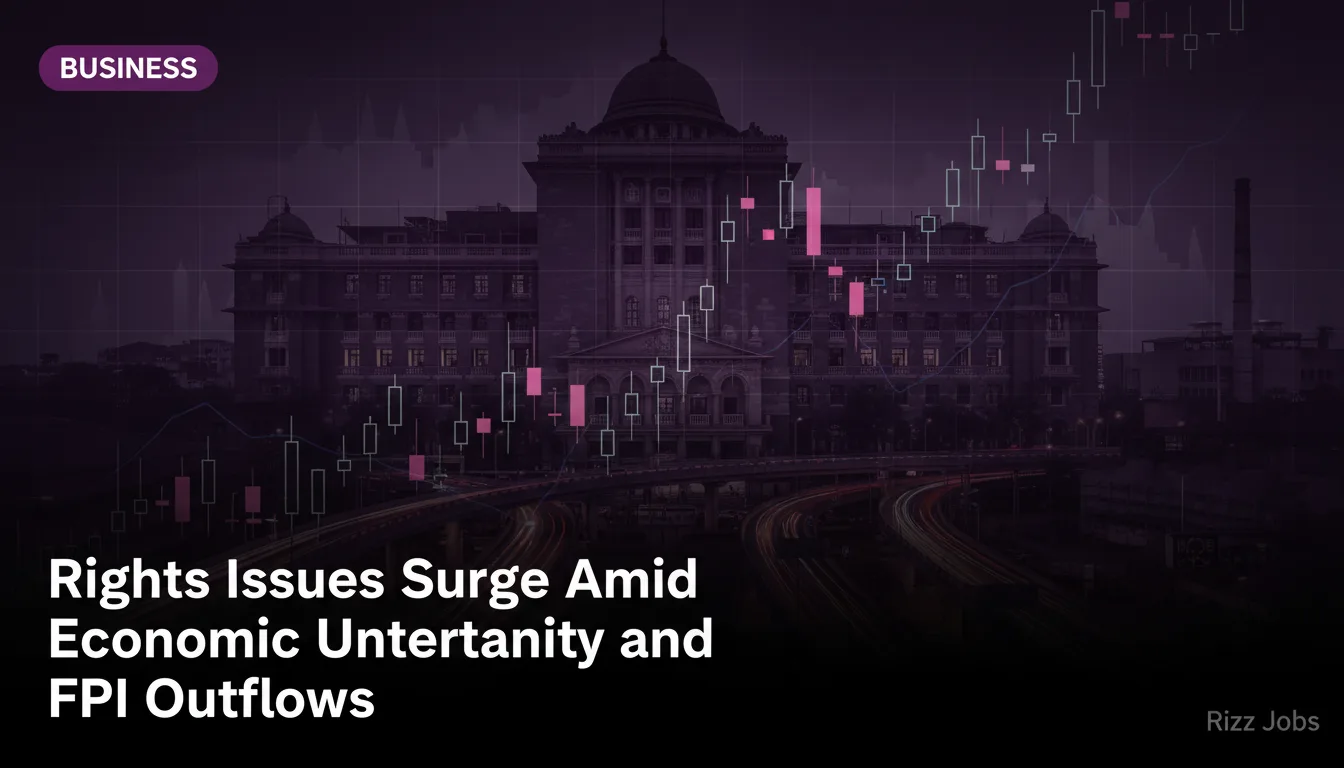 Rights Issues Surge Amid Economic Uncertainty and FPI Outflows — Rizz Jobs