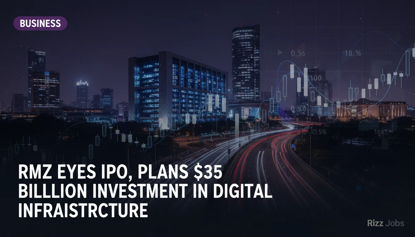 RMZ Eyes IPO, Plans $35 Billion Investment in Digital Infrastructure — Rizz Jobs