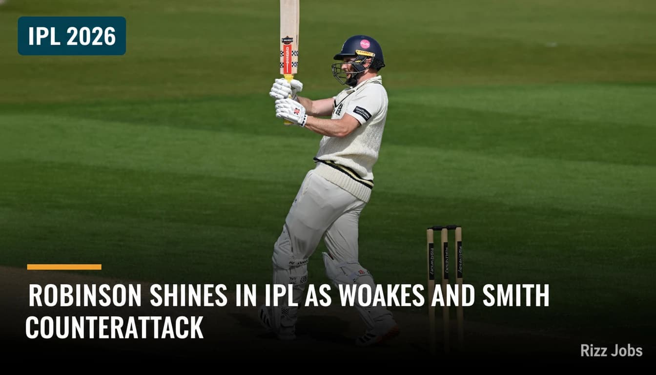 Robinson Shines in IPL as Woakes and Smith Counterattack — Rizz Jobs